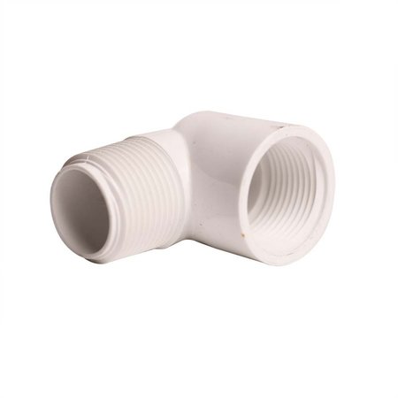 Thrifco Plumbing 1/2 Inch Threaded x Threaded SCH 40 PVC Coupling, White 8113823